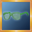 Green Gem Slotted Glasses