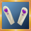 White/Dark Purple Heart Ears