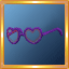 Dark Purple Heart Glasses