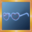 Light Blue Heart Glasses