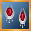Silver Ruby Earrings