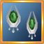 Silver Emerald Earrings