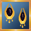 Gold Onyx Earrings