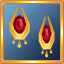 Gold Ruby Earrings