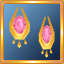 Gold Rose Quartz Earrings