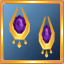 Gold Amethyst Earrings