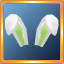 White/L.Green Bunny Ears