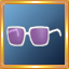 White/Light Purple Oversized Glasses