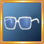 White/Light Blue Oversized Glasses