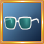 White/Turq. Oversized Glasses