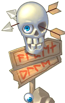 Skull Warning Sign